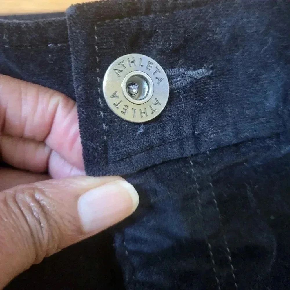 Athleta Roseville Flint Dark Grey Velvet Mini Skirt(8)